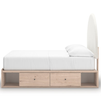 Shapella Upholstered Panel Bed with Double Storage