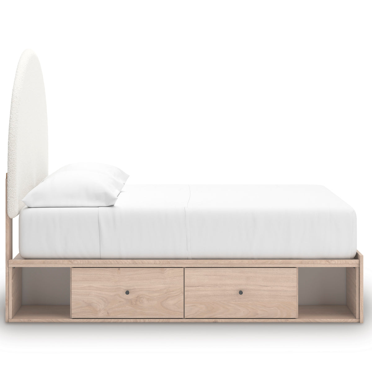 Shapella Upholstered Panel Bed with Double Storage
