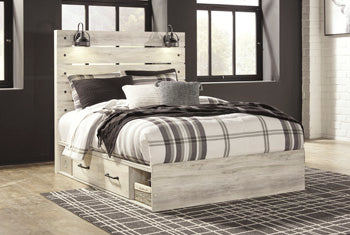 Cambeck Queen Panel Bed with 4 Storage Drawers and 4 Cubbies - alternate view