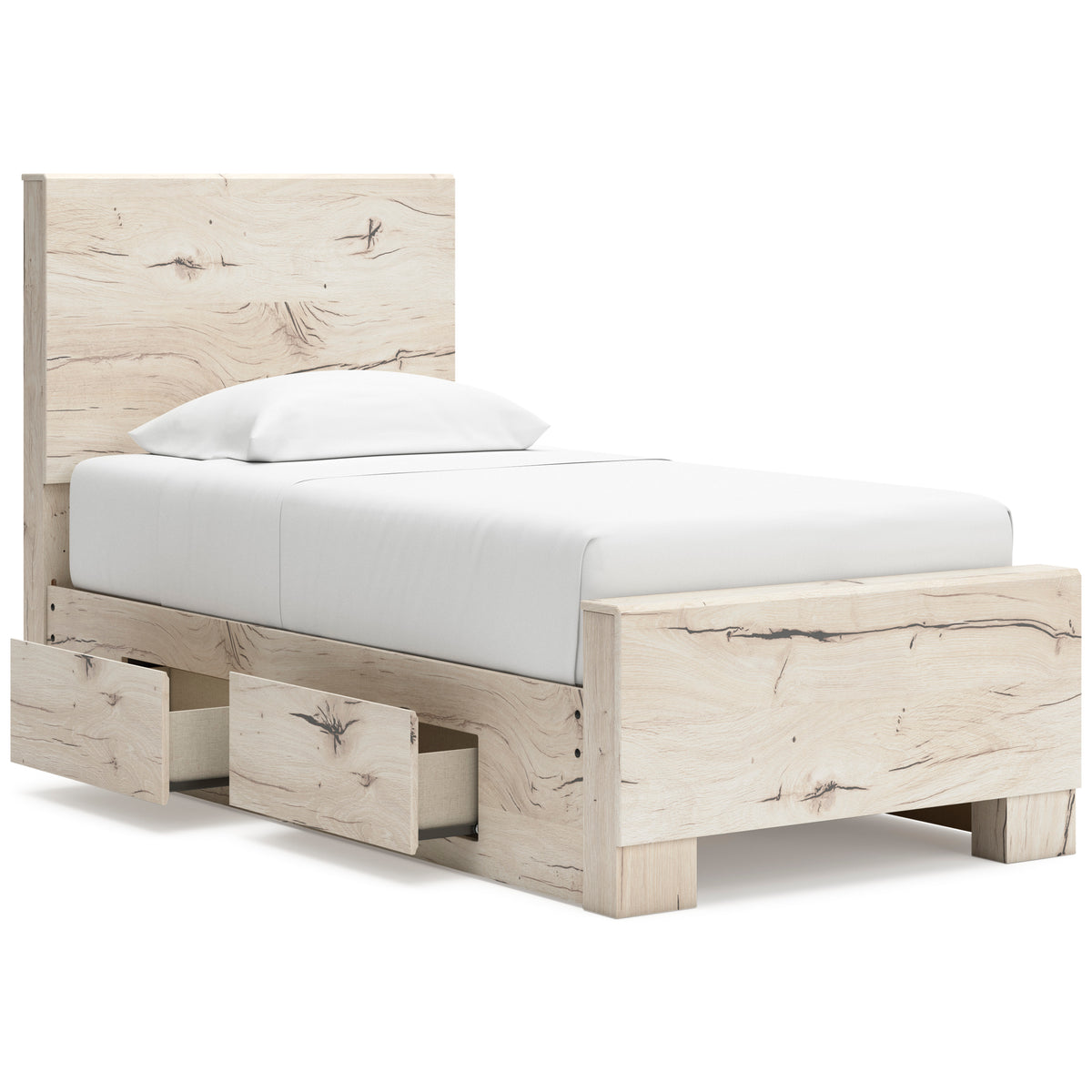 Lawroy Panel Bed with Double Side Storage Twin
