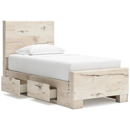 Lawroy Panel Bed with Double Side Storage Twin