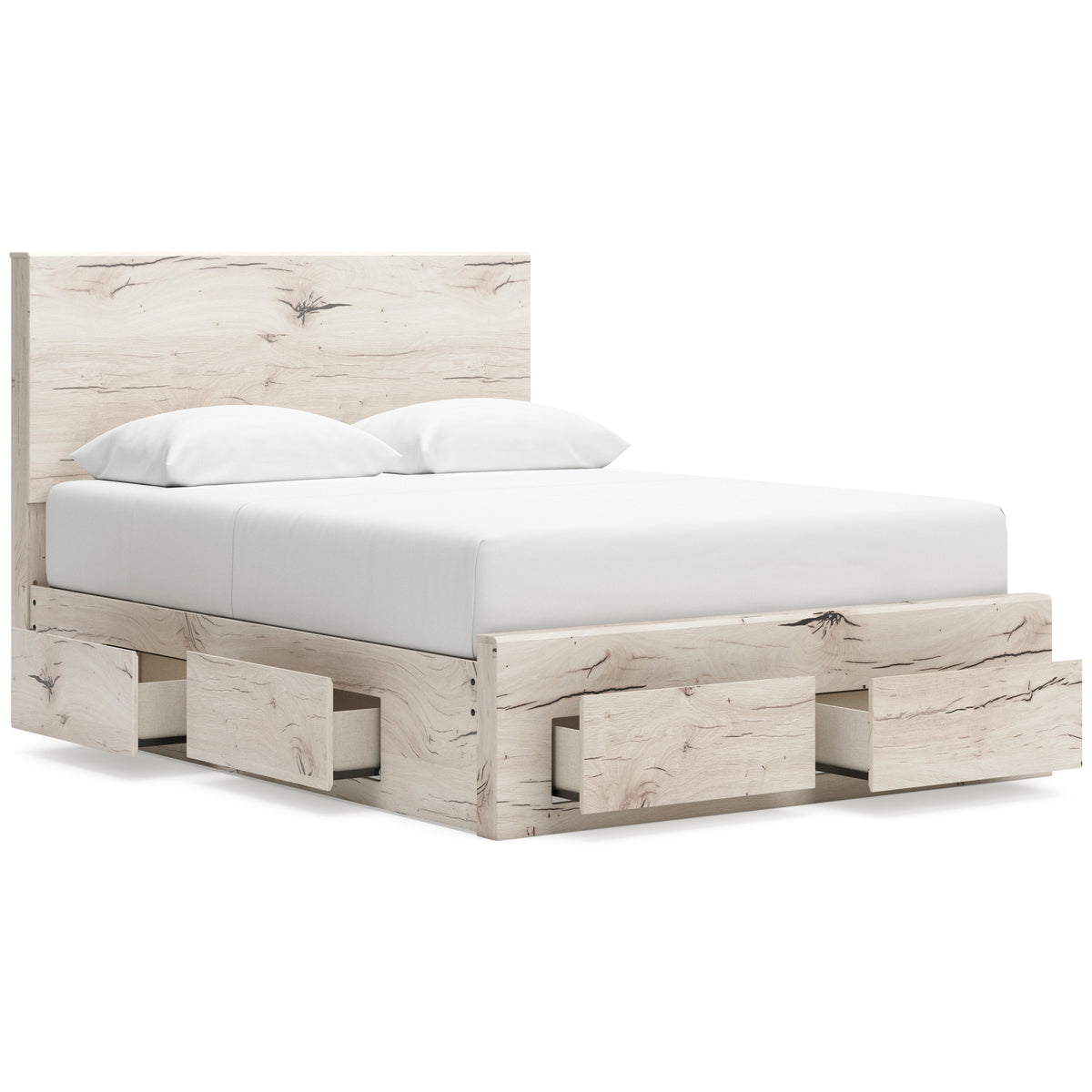 Ashley Lawroy Panel Six Drawer Storage Bed