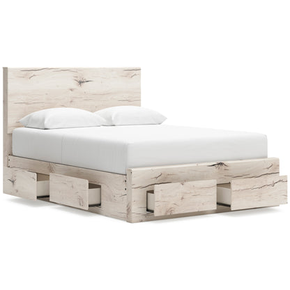 Ashley Lawroy Panel Six Drawer Storage Bed
