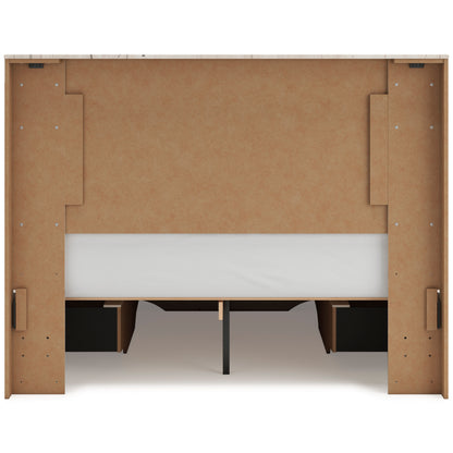 Ashley Lawroy Panel Six Drawer Storage Bed