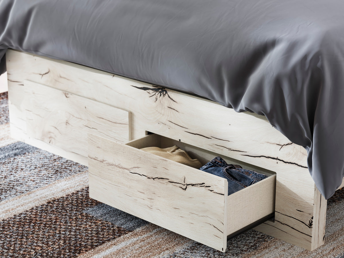 Ashley Lawroy Panel Two Drawer Storage Bed