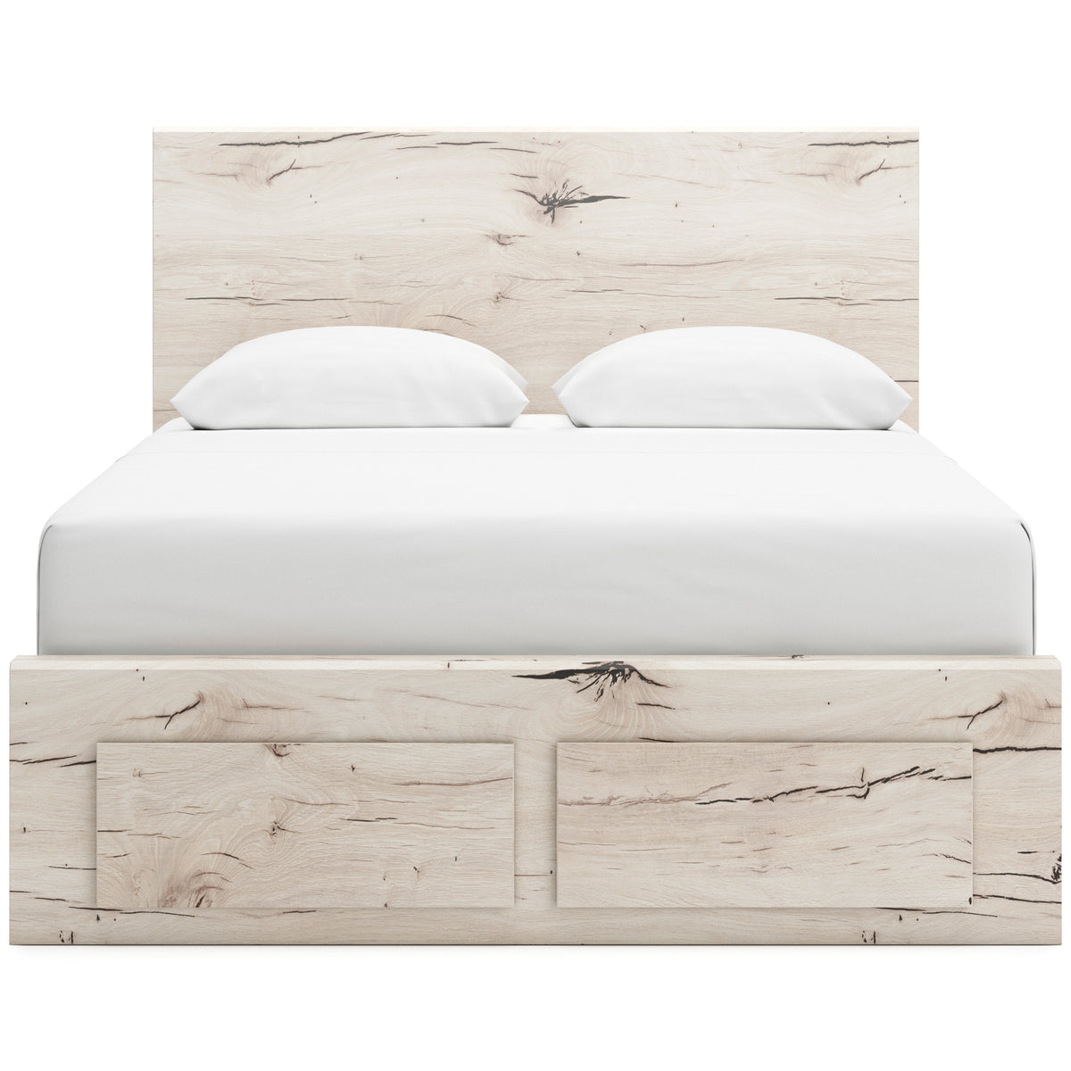 Ashley Lawroy Panel Two Drawer Storage Bed