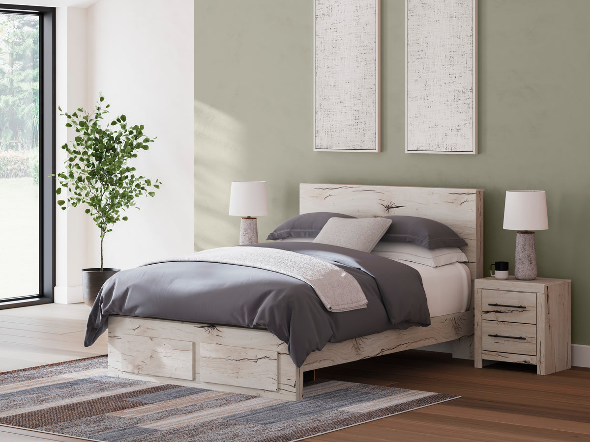 Ashley Lawroy Panel Two Drawer Storage Bed