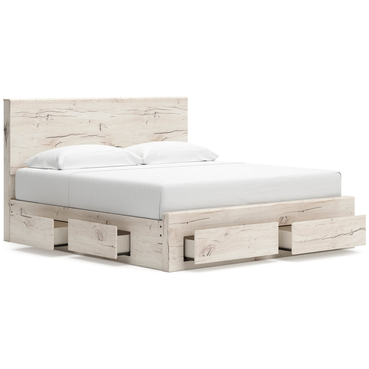 Ashley Lawroy Panel Six Drawer Storage Bed King