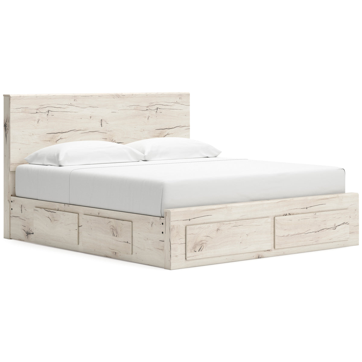 Ashley Lawroy Panel Six Drawer Storage Bed