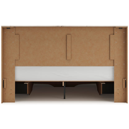 Ashley Lawroy Panel Six Drawer Storage Bed