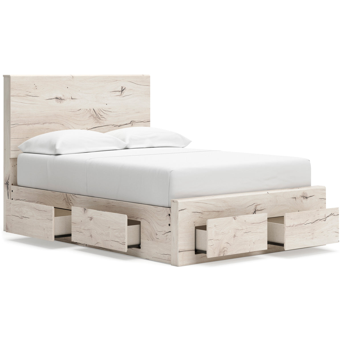 Ashley Lawroy Panel Six Drawer Storage Bed Full Double