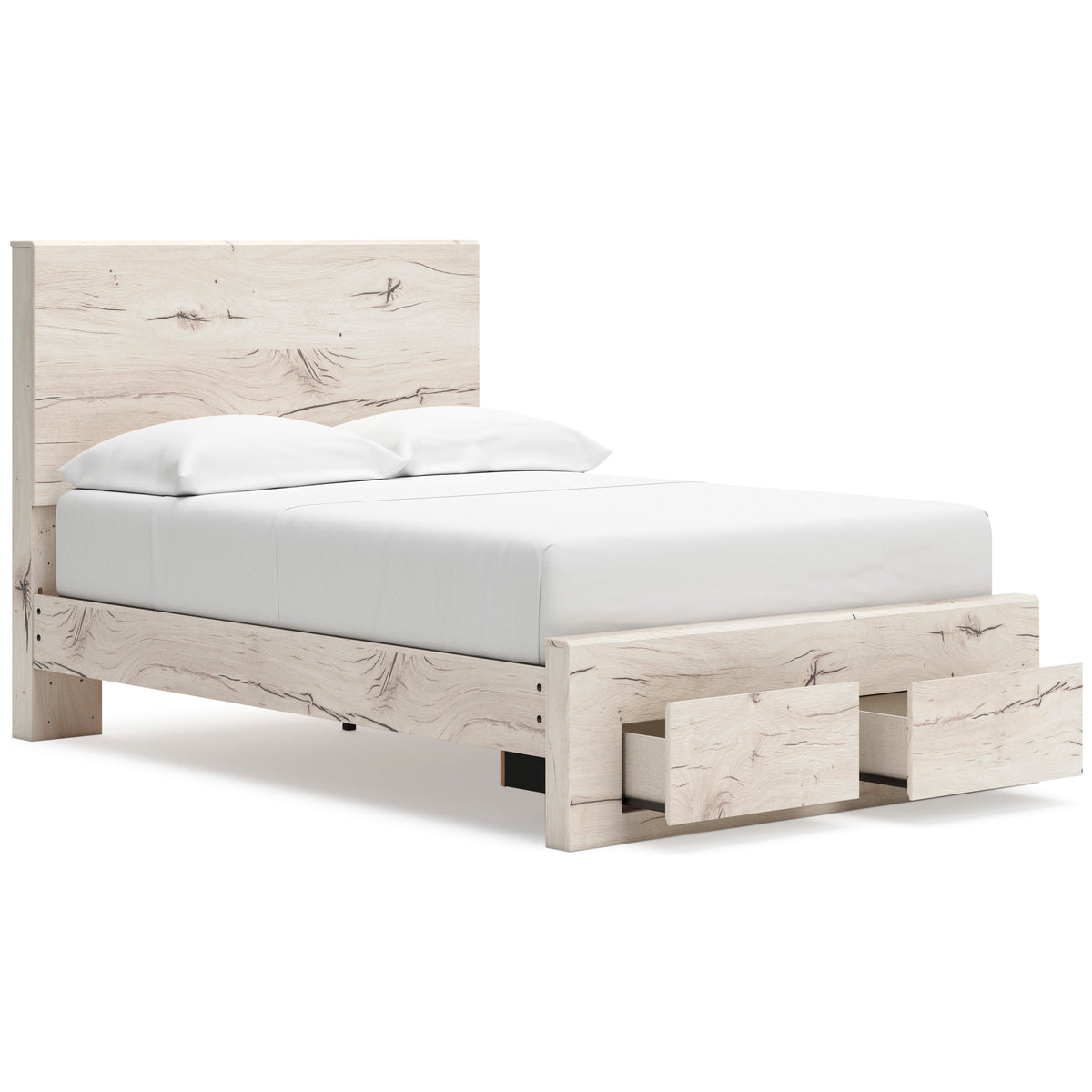 Ashley Lawroy Panel Two Drawer Storage Bed Full Double
