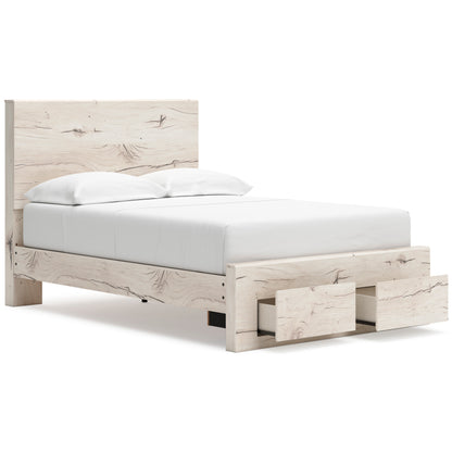 Ashley Lawroy Panel Two Drawer Storage Bed Full Double