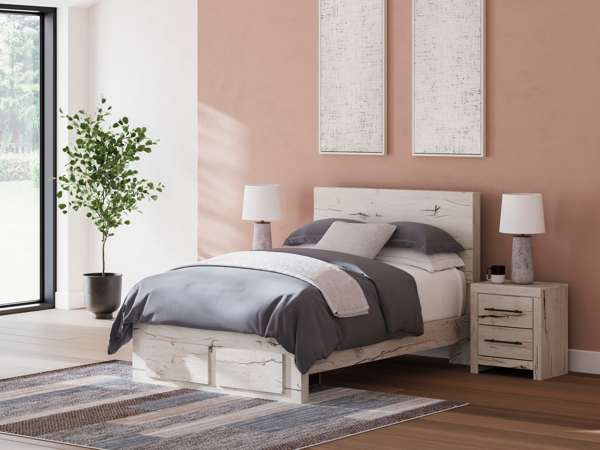Ashley Lawroy Panel Two Drawer Storage Bed