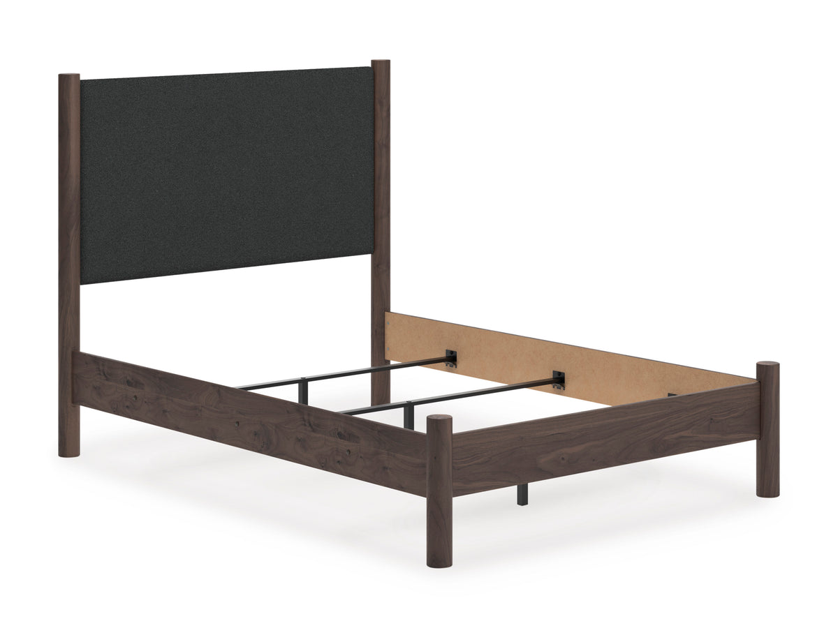 Cadmori Upholstered Panel Headboard Full Double Brown