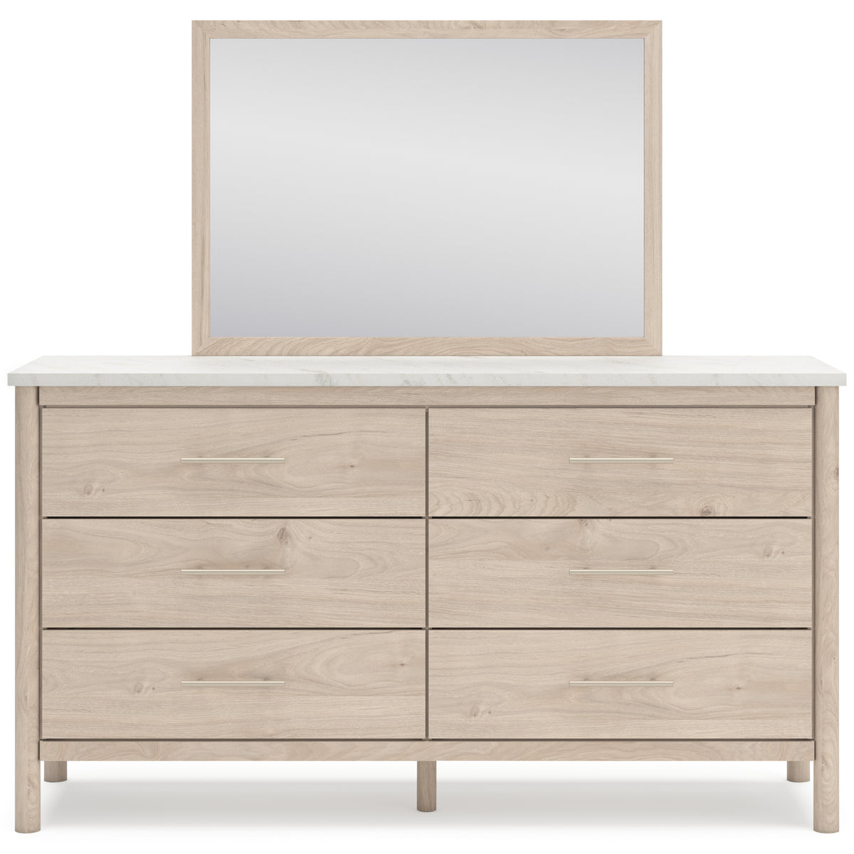Cadmori Dresser and Mirror Natural Brown