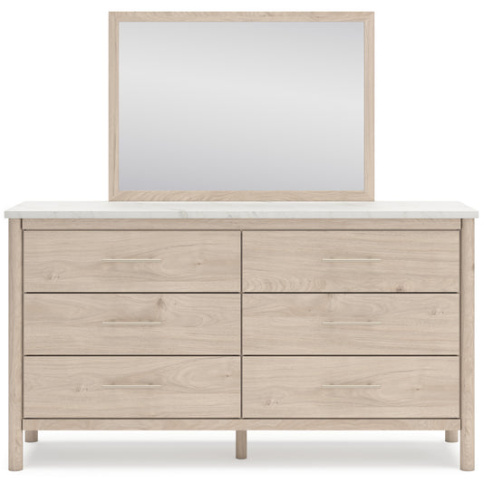 Cadmori Dresser and Mirror Natural Brown