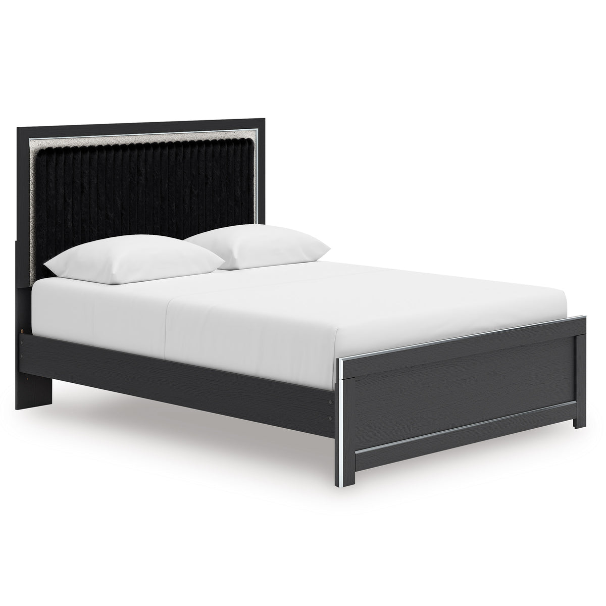 Birmonton Upholstered Platform Bed Queen Black