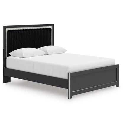 Birmonton Upholstered Platform Bed Queen Black