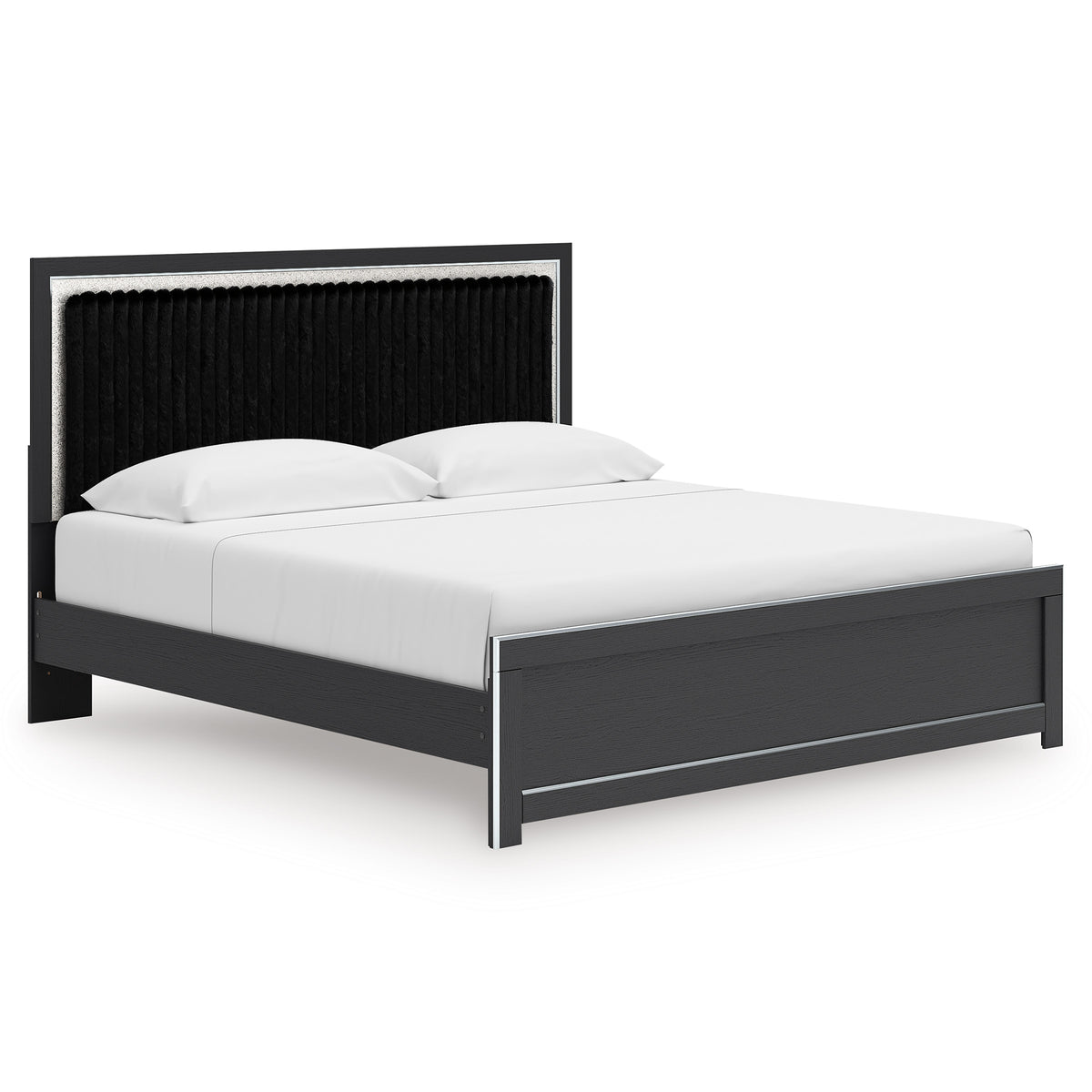 Birmonton Upholstered Platform Bed King Black