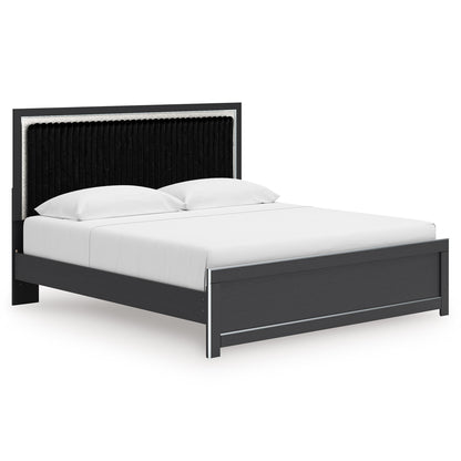 Birmonton Upholstered Platform Bed King Black