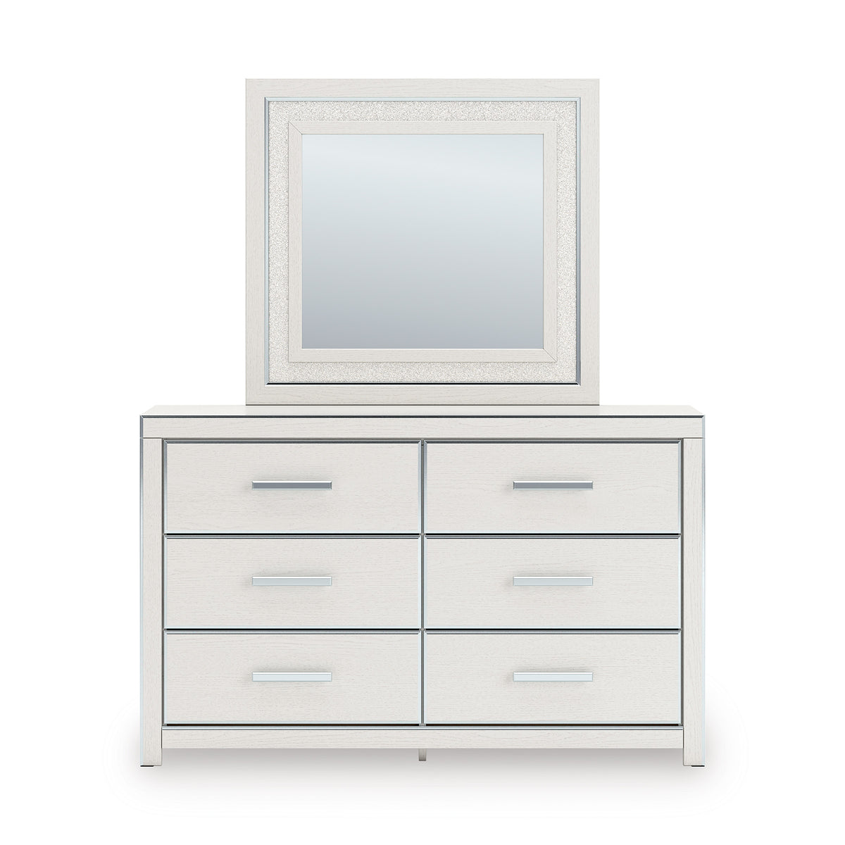 Birmonton Dresser and Mirror White