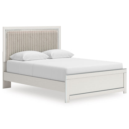 Birmonton Upholstered Platform Bed Queen White