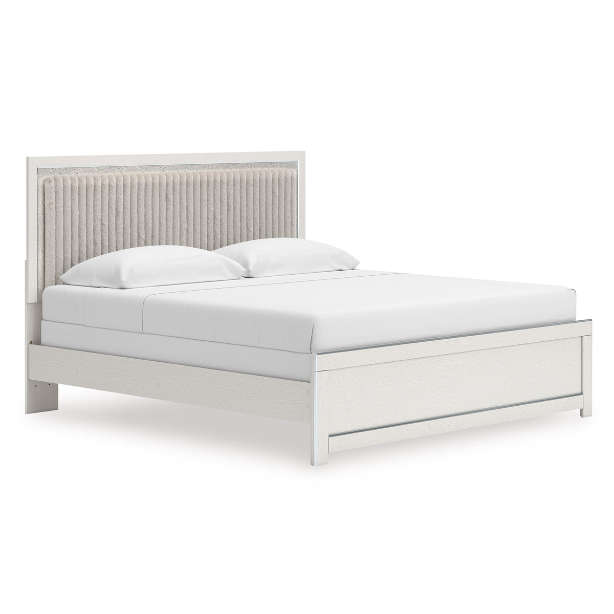 Birmonton Upholstered Platform Bed King White