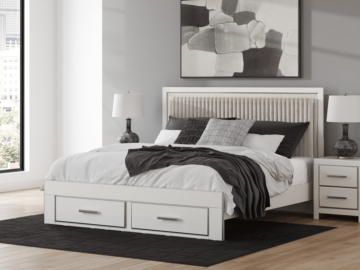 Birmonton Upholstered Panel Storage Bed