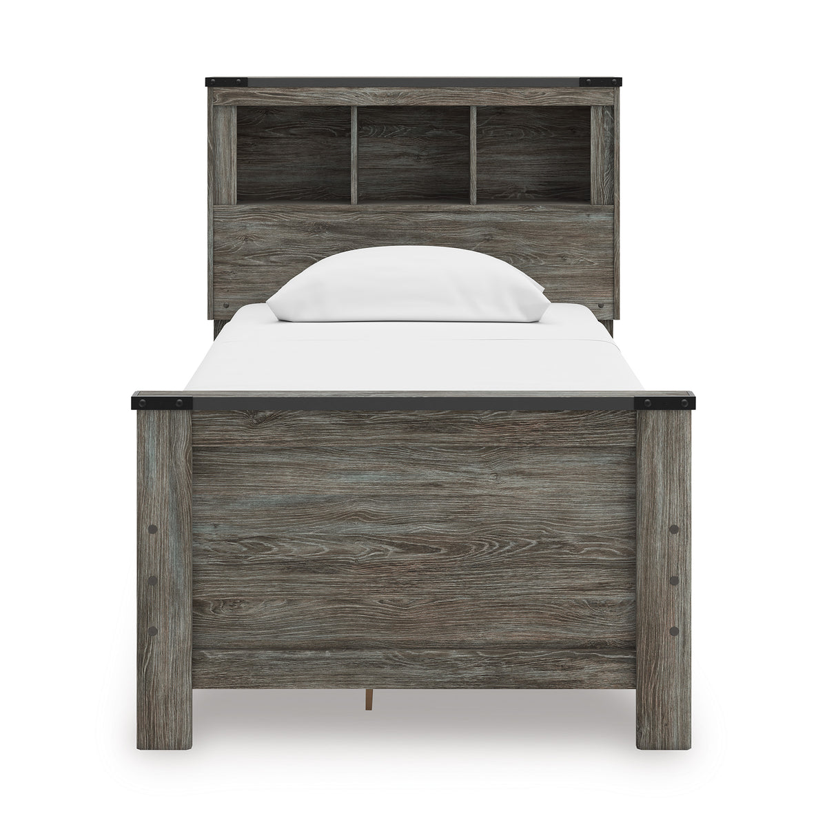 Frandern Bookcase Panel Bed with Storage