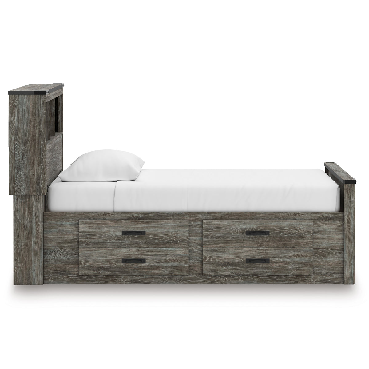 Frandern Bookcase Panel Bed with Storage
