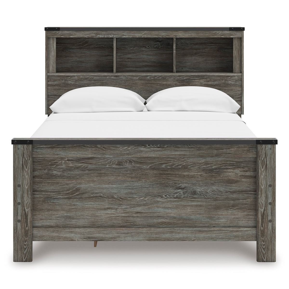 Frandern Bookcase Panel Bed with Storage
