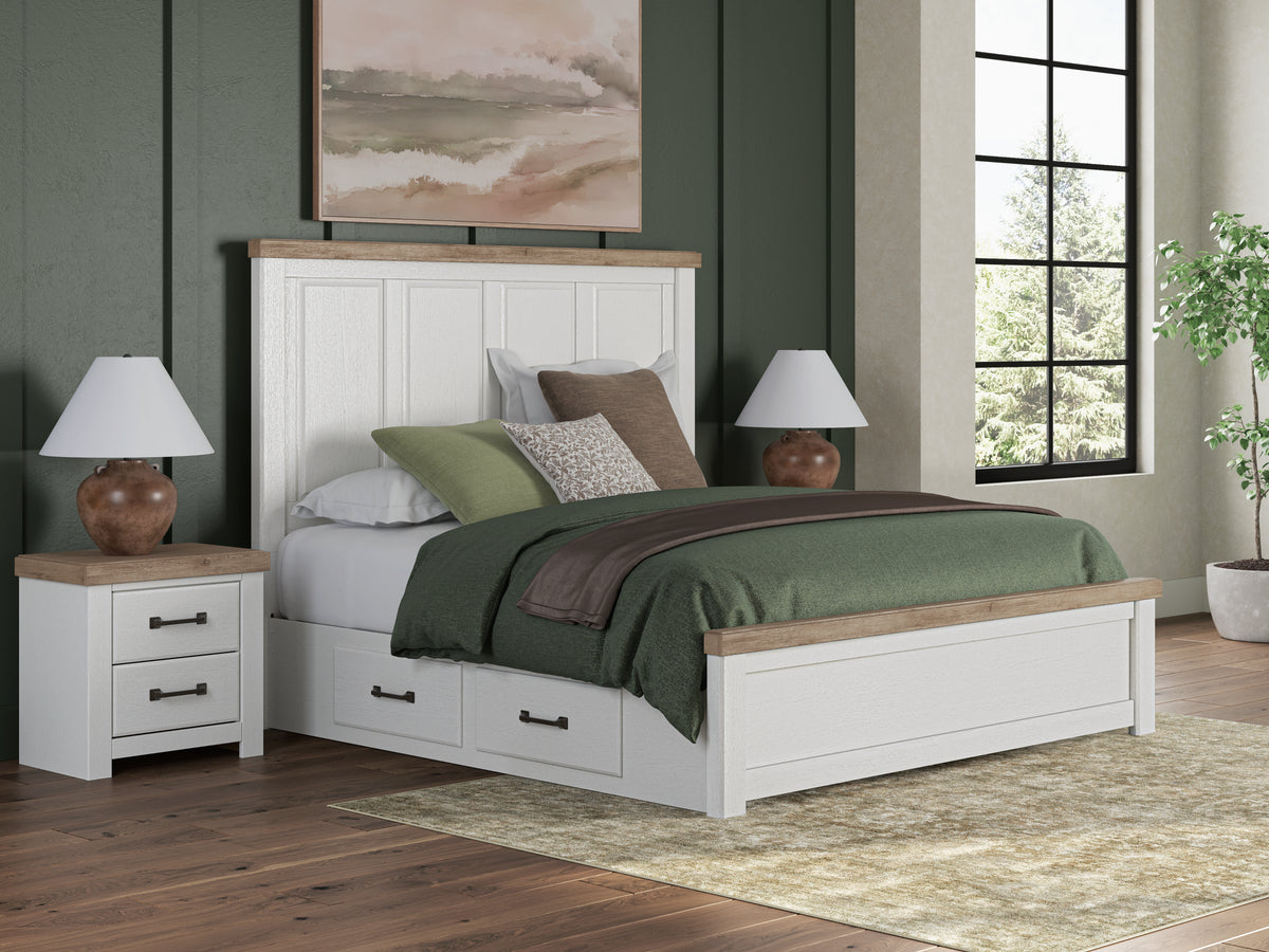 Ashley Savonport Panel Bed with Double Side Storage