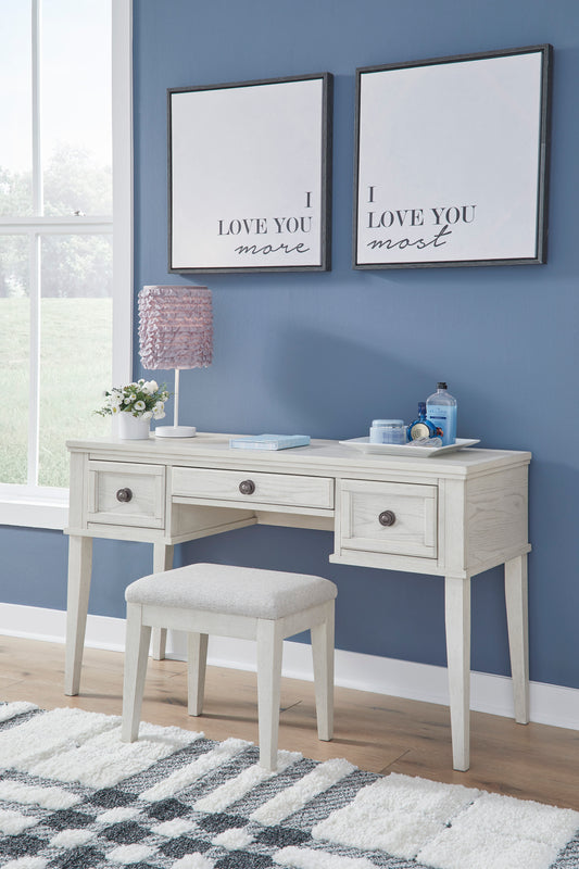 Robbinsdale Upholstered Vanity and Stool Set