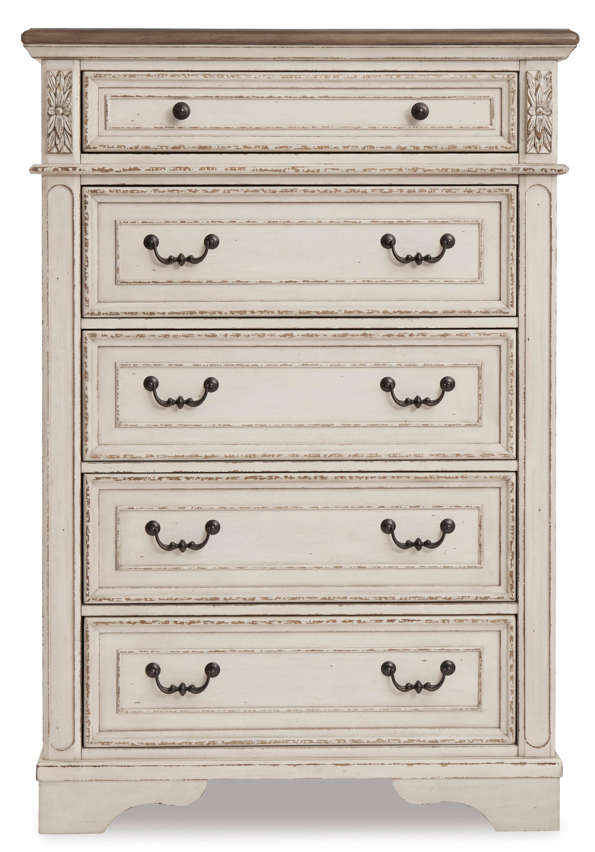 Realyn Chest of Drawers Antique White
