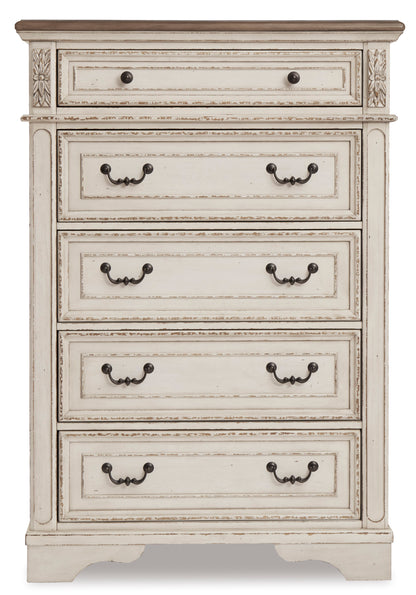 Realyn Chest of Drawers Antique White