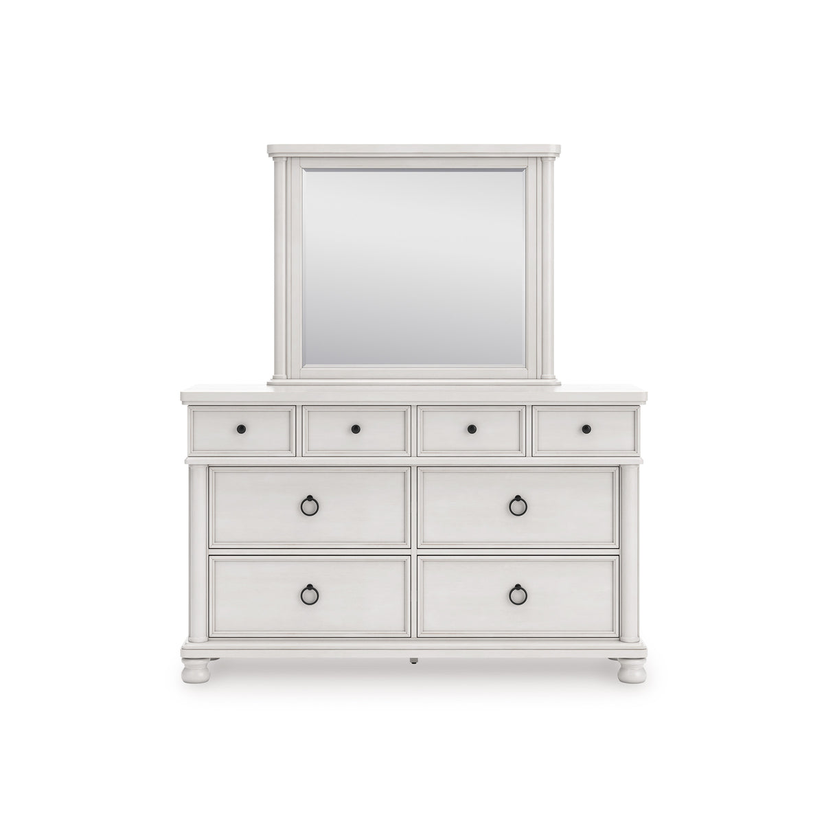 Chadworth Dresser and Mirror Antique White