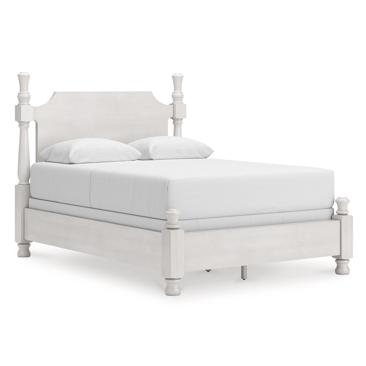 Chadworth Queen Poster Bed Vintage White