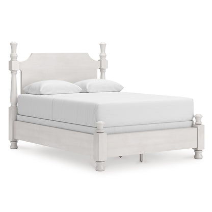 Chadworth Queen Poster Bed Vintage White