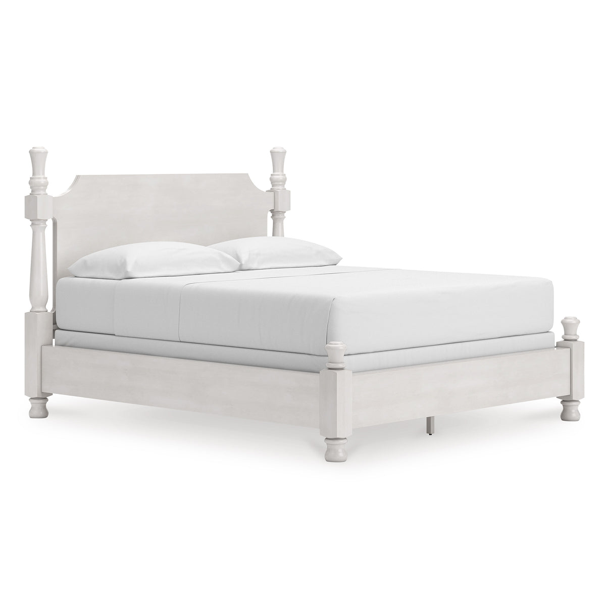 Chadworth King Poster Bed Antique White