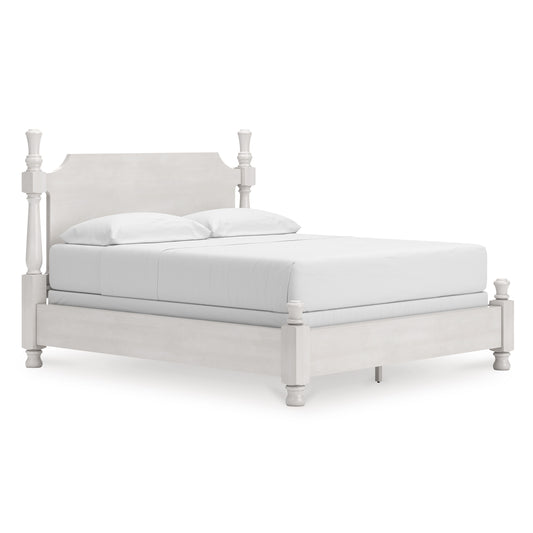 Chadworth King Poster Bed Antique White