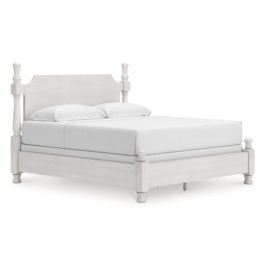 Chadworth California King Poster Bed Vintage White