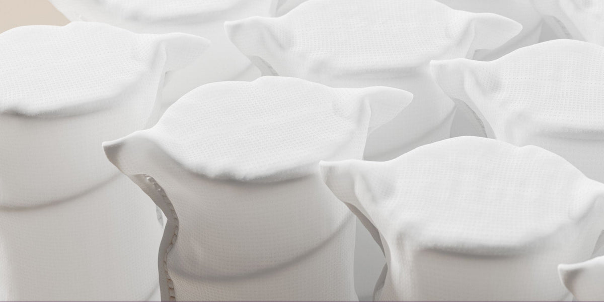 Closeup of 1000 coil density mattress technology