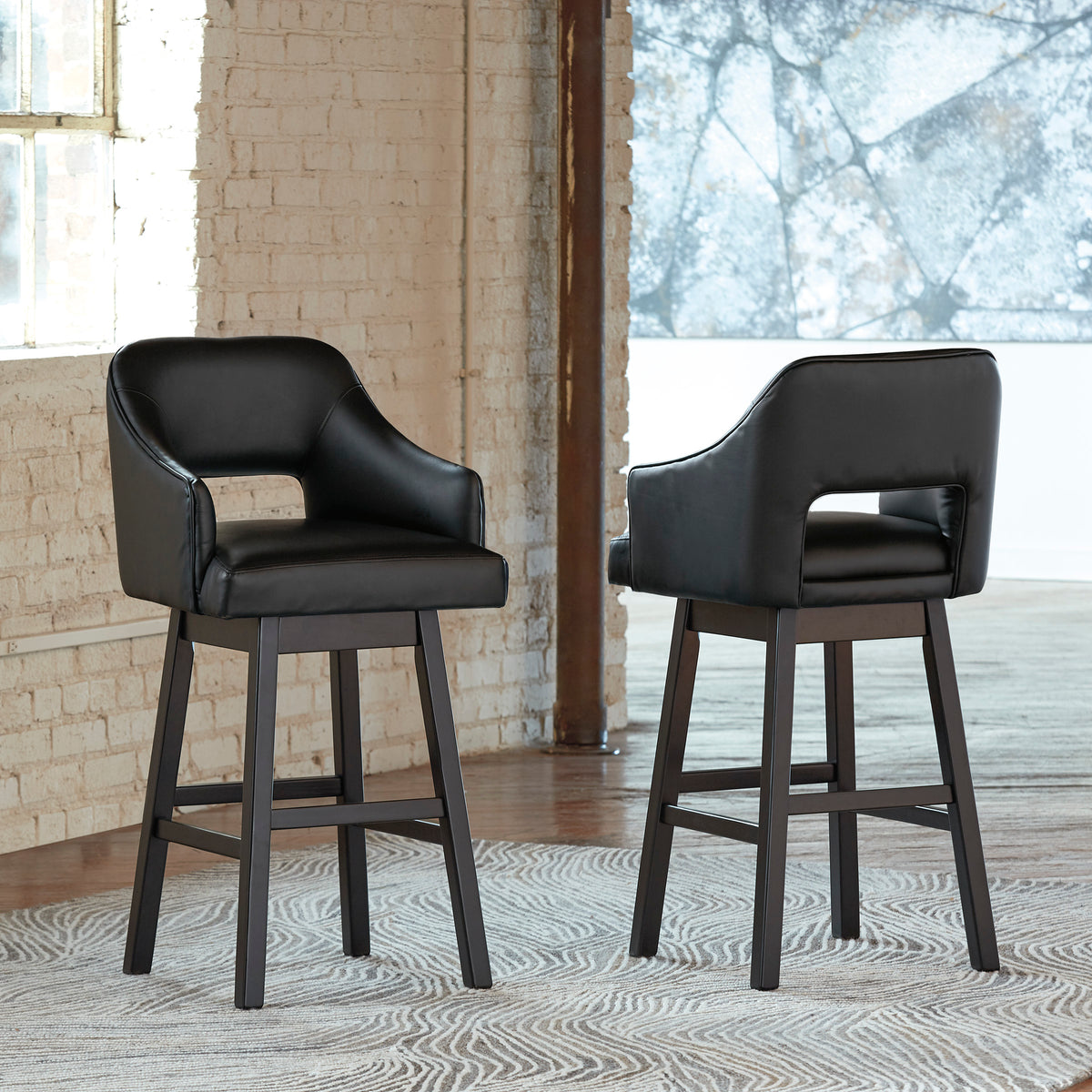 Ashley Tallenger Bar Height Bar Stools (Set of 2)