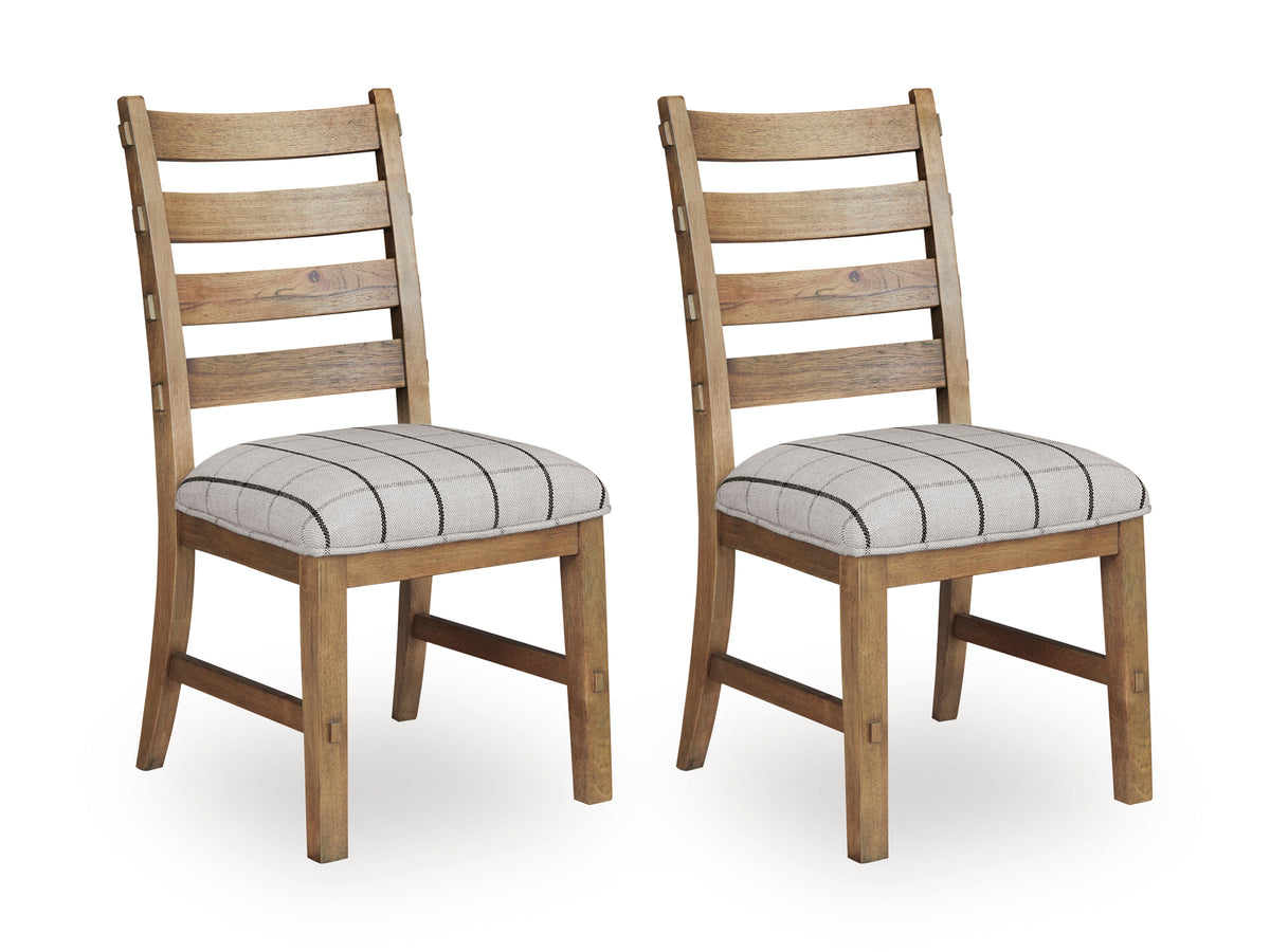 Ridgester Dining Upholstered Side Chair (Set of 2) Light Brown