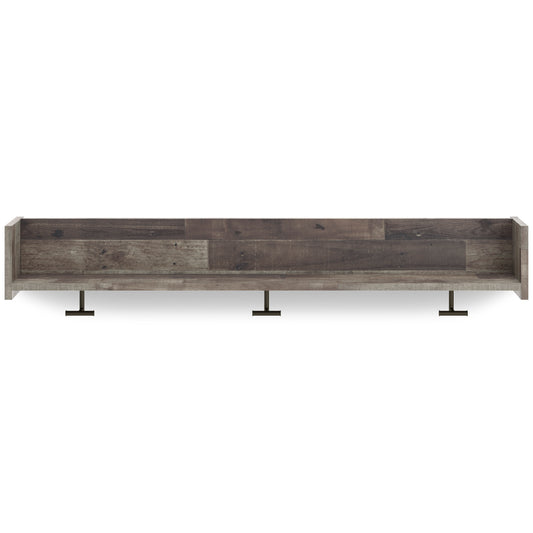 Neilsville Wall Mounted Coat Rack with Shelf and 3 Hooks Multi Gray