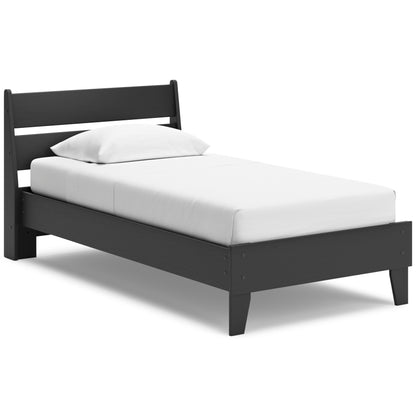 Socalle Panel Platform Bed Twin Black