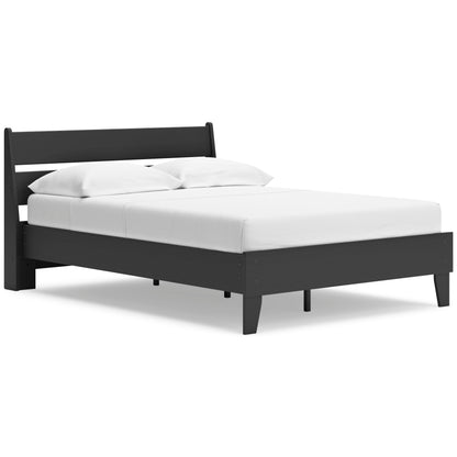 Socalle Panel Platform Bed Full Double Black