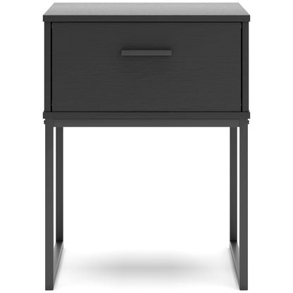 Ashley Socalle 20" 1 Drawer Nightstand Black