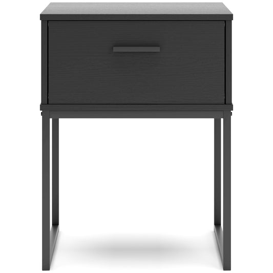 Ashley Socalle 20" 1 Drawer Nightstand Black